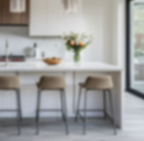 Soft-focus bright kitchen background